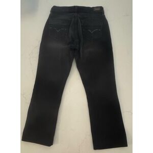 Levis 529 Curvy Boot Cut Jeans Womens 6 Black Charcoal Mid Rise Stretch Studded